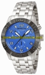 Invicta Watches : 80374 Blue Textured Dial Stainless Steel Men Watch