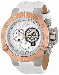 Invicta Watches : 80662 Quartz Chronograph Date White Leather Men Watch