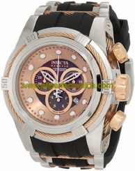 Invicta Watches : 829 Black Dial Metal Band Men Watch