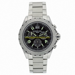 Raymond Weil Watches : 8500-SR1-05207 Quartz Black Dial Stainless Steel Case With Black Rubber Strap Men Watch