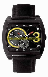 Guess Watches : 85521G1 Quartz Analog Black Leather Men Watch