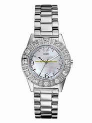 Guess Watches : 86060L Mother Of Pearl Dial Stainless Steel Band Women Watch