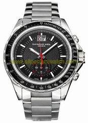 Raymond Weil Watches : 8620-ST-20001 Quartz Black Dial Stainless Steel Case And Tachymeter FunctionsWith Stainless Steel Bracelet Men Watch