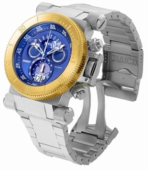 Invicta Watches : 90030 Blue Dial Stainless Steel Band Men Watch