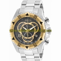 Invicta Watches : 90037 Black Dial Stainless Steel Men Watch