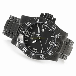 Invicta Watches : 90055 Black Dial Stainless Steel Band Men Watch