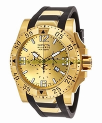 Invicta Watches : 90059 Quartz Chronograph Date Black Polyurethane Men Watch