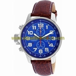 Invicta Watches : 90066 Blue Dial Leather Men Watch