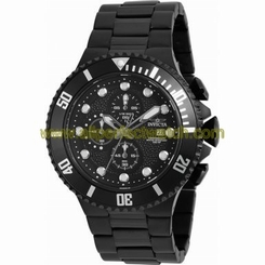 Invicta Watches : 90080 Black Dial Stainless Steel Men Watch