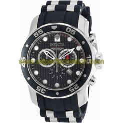 Invicta Watches : 90082 Black Dial Rubber Men Watch