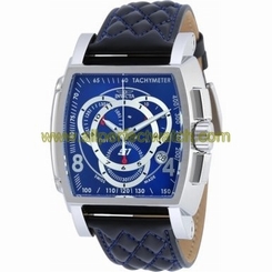 Invicta Watches : 90099 Blue Dial Leather Men Watch