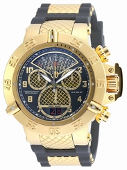 Invicta Watches : 90108 Black Dial Stainless Steel Band Men Watch