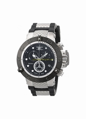 Invicta Watches : 90114 Black Dial Uni-directional Rotating Band Men Watch