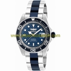 Invicta Watches : 90184 Blue Dial Stainless Steel Men Watch