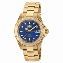 Invicta Watches : 90186 Blue Dial Stainless Steel Band Men Watch