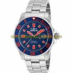 Invicta Watches : 90192 Blue Dial Stainless Steel Men Watch