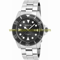 Invicta Watches : 90194 Black Dial Stainless Steel Men Watch
