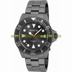 Invicta Watches : 90197 Black Dial Stainless Steel Men Watch