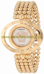 Versace Watches : 91Q80D002-S080 Quartz Analog White Dial Gold Tone Stainless Steel Women Watch