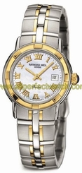 Raymond Weil Watches : 9440-STG-00908 Quartz White Mother Of Pearl Dial With Stainless Steel Case With Gold Plated And Stainless Steel Bracelet Women Watch
