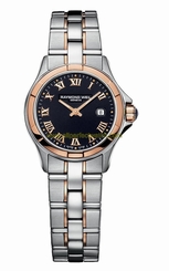 Raymond Weil Watches : 9460-SG5-00208 Quartz Black Dial 18ct Rose Gold And Stainless Steel Case With 18ct Rose Gold And Stainless Steel Bracelet Women Watch