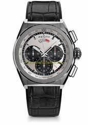 Zenith Watches : 95.9001.9004/01.R582 Defy El Primero 21 Chronograph Black Leather Men Watch