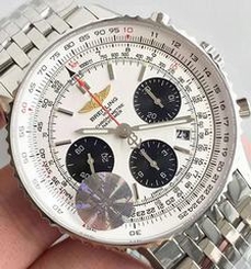 White Face 7750 Breitling Navimeter Stainless Steel JF Swiss Movement