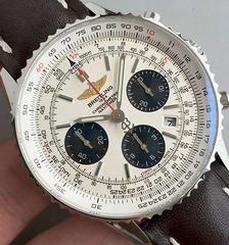 7750 Breitling Navimeter Brown Leather Band JF Swiss Movement