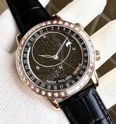 Black Patek Philippe Sky Moon 6102 6104 Automatic for Mens SWAROVSKI Crystal