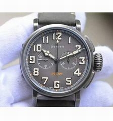 Zenith Heritage Pilot Cafe Racer Spirit Stainless Steel Gray Dial Swiss 7750