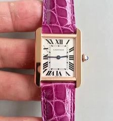 Cartier Tank Solo Ladies W5200005 24MM x 31MM TW Rose Gold White Dial Swiss Quartz