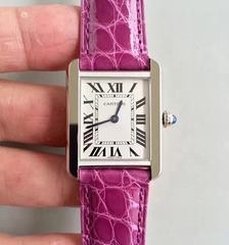 Cartier Tank Solo Ladies W5200005 24MM x 31MM TW Stainless Steel White Dial Swiss Quartz