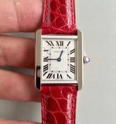 Cartier Tank Solo Ladies W5200005 24MM x 31MM TW Stainless Steel White Dial Swiss Quartz