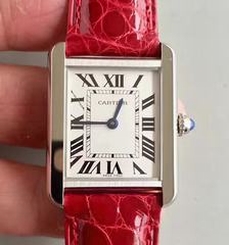 Cartier Tank Solo Ladies W5200003 27MM x 34MM TW Stainless Steel White Dial Swiss Quartz