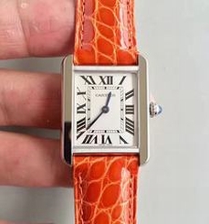 Cartier Tank Solo Ladies W5200005 24MM x 31MM TW Stainless Steel White Dial Swiss Quartz