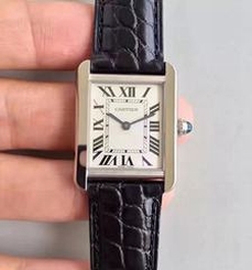 Cartier Tank Solo Ladies W5200005 24MM x 31MM TW Stainless Steel White Dial Swiss Quartz