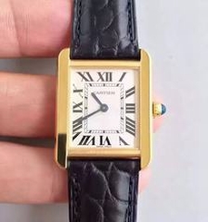Cartier Tank Solo Ladies W5200024 24MM x 31MM TW Yellow Gold White Dial Swiss Quartz