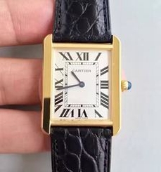 Cartier Tank Solo Ladies W5200025 27MM x 34MM TW Yellow Gold White Dial Swiss Quartz