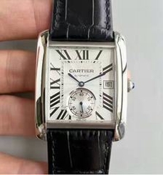 Cartier Tank MC W5330003 JF Stainless Steel White Dial Swiss 1904MC