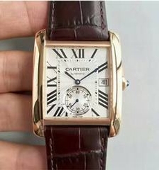 Cartier Tank MC WGTA0014 JF Rose Gold White & Black Dial Swiss 1904MC