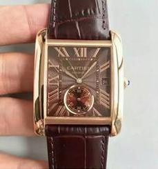 Cartier Tank MC WGTA0014 JF Rose Gold Brown Dial Swiss 1904MC