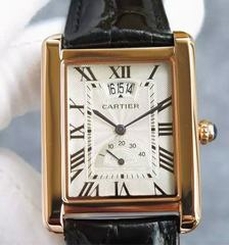 Cartier Tank Louis Cartier Extra Large W1560003 Rose Gold White Dial Swiss 2824-2