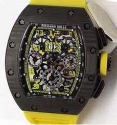 Richard Mille RM011-FM Felipe Massa Chronograph Forged Carbon Yellow Dial Swiss 7750