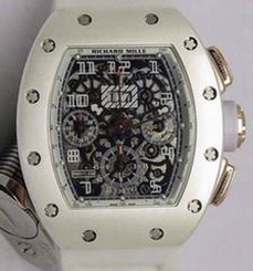Richard Mille RM011-FM Felipe Massa Chronograph Rose Gold White Dial Swiss 7750