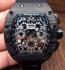 Richard Mille RM011-FM Felipe Massa Chronograph Forged Carbon Black Dial Swiss 7750
