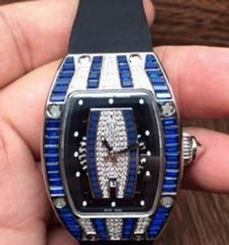 Richard Mille RM007 Lady Stainless Steel Blue Diamonds Dial M6T51