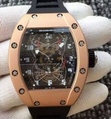 Richard Mille RM022 Aerodyne Dual Time Zone Rose Gold Skeleton Dial M9015