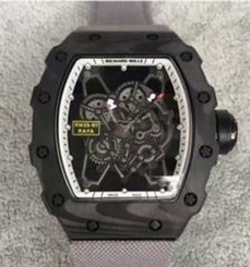 Richard Mille RM35-01 Rafael Nadal Forged Carbon Skeleton White Dial Gray Nylon Strap M9015