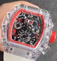 Richard Mille RM011-FM Shappire Red & Skeleton Dial Swiss 7750