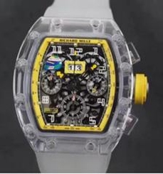Richard Mille RM011-FM Shappire Yellow & Skeleton Dial Swiss 7750